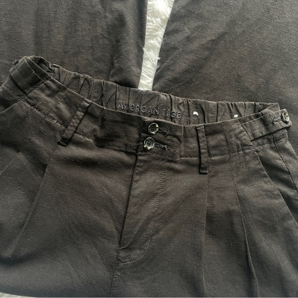 American Eagle High Rise Wide Leg Trouser Pants - Picture 3 of 8